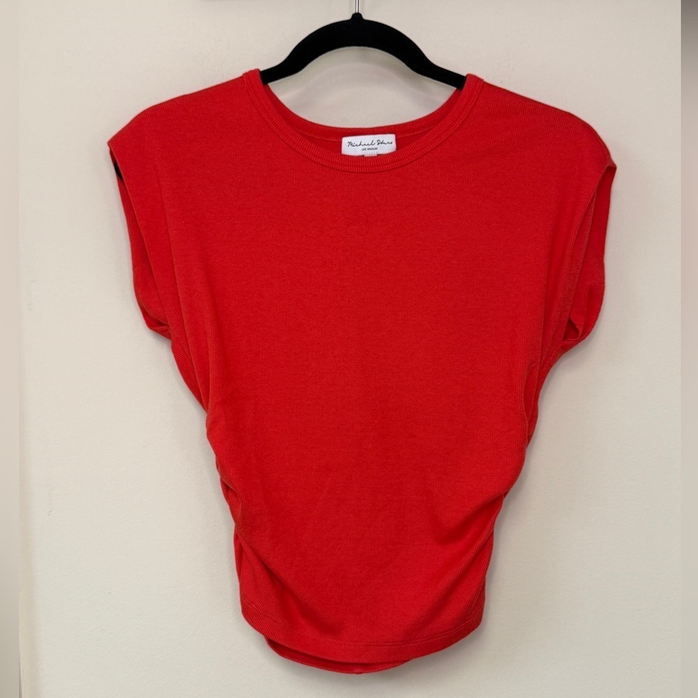 Michael Stars: Women's Red Joni Crew Neck, Size M